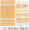 Premium Turkish Beach Towel – 100% Cotton, Quick Dry, Sand Free, Oversized Beach Towels 35”x67” – Ideal for Travel, Pool, and Beach Blanket – Honey Yellow Color