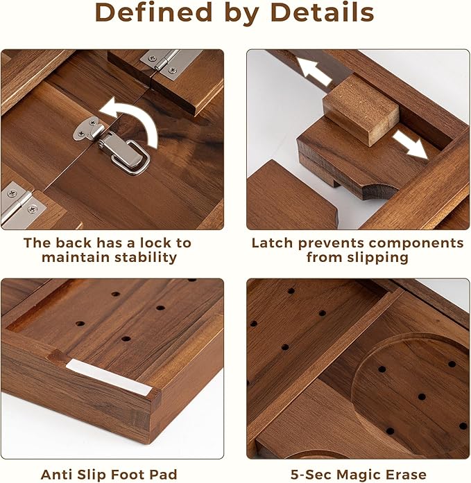 Teak Bathtub Tray Expandable Bathroom Tray for Home Spa Relaxation, Wooden Tray Caddy for Bathtub, Teak Bathtub Caddy as Unique Housewarming, Birthday, Wedding Shower Gifts (Natural Teak)