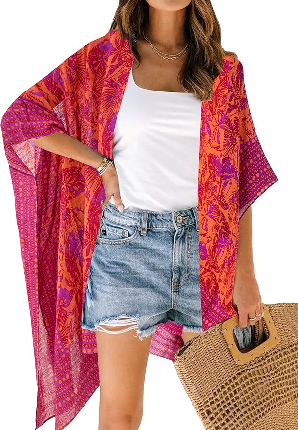 Moss Rose Women Summer Bikini Kimono Bathing Suit Cover Ups for Swimwear
