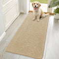 OLANLY Dog Door Mat for Muddy Paws 70x35, Absorbs Moisture and Dirt, Absorbent Non-Slip Washable Doormat, Quick Dry Chenille Mud Mat for Dogs, Entry Indoor Entryway Carpet for Inside Floor, Beige