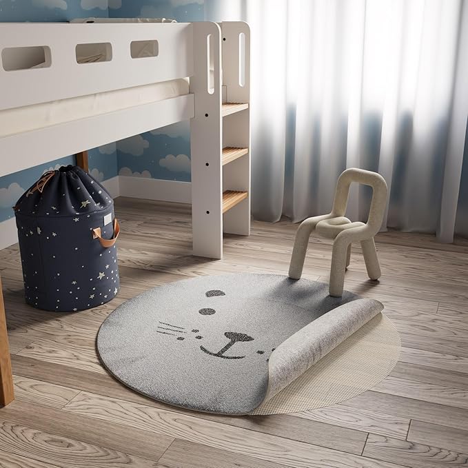 Veken 4 Ft Round Rug Pad Gripper for Hardwood Floors, Circle Non Slip Rug Pads for Area Rugs, Thick Rug Grippers for Tile Floors, Under Carpet Anti Skid Mat, Keep Your Rugs Safe and in Place