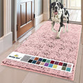 Muddy Mat® | Super Absorbent Door Mat Indoor, Microfiber Quick Dry Chenille Entryway Rug, Non-Slip Front Door Mat, Indoor Mats for Entryway, Machine Washable Pet Rug, Light Pink 24" x 96"