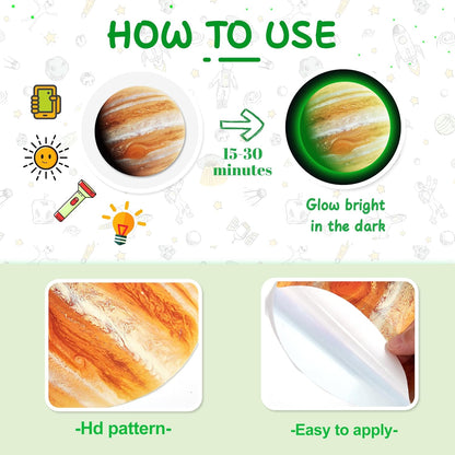 Solar System Wall Decals Glow in The Dark Stars 780 PCS, Glowing Planets Stickers for Ceiling, Nursery Wall Stickers for Bedroom, Kids Room Decorations (Green)