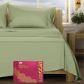 Mayfair Linen 100% Egyptian Cotton Full Size Bed Sheets - Luxury 1200 Thread Count Egyptian Cotton Sheets Full Size Bed Set (4 PC, Sage Green), Soft, Cooling, 17" Deep Pocket Sateen Weave Bedding