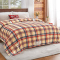 Heated Electric Blanket Queen Size, 84X90 Heating Blanket Queen with Dual Control&10 Heats Levels&Timer for Bed,Brown Plaid Sherpa Soft Blankets Warmer Gift for Grandma Women Adults, Washable