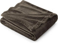 Bedsure GentleSoft Fleece Throw Blanket Brown - 300GSM Blankets for Couch, Sofa, Bed, Soft Lightweight Plush Cozy Throws for Toddlers, 50x60 inches