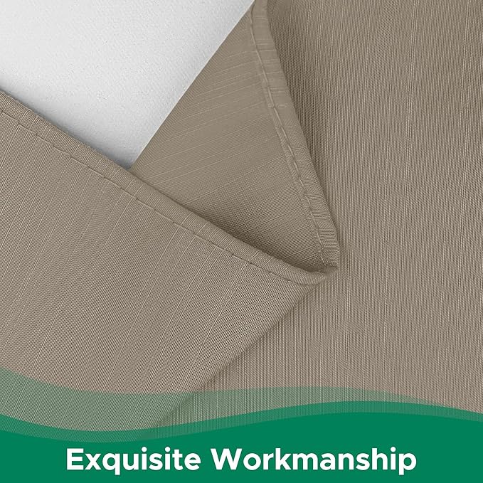 Biscaynebay Wrap Around Bed Skirts for King & Cal King Beds 18" Drop, Taupe Adjustable Elastic Dust Ruffles Easy Fit Wrinkle Resistant Silky Luxurious Fabric Machine Washable
