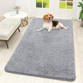 OLANLY Dog Door Mat for Muddy Paws 59x32, Absorbs Moisture and Dirt, Absorbent Non-Slip Washable Doormat, Quick Dry Chenille Mud Mat for Dogs, Entry Indoor Entryway Carpet for Inside Floor, Light Grey