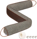 TORRAMI Under Door Draft Stoppers 30 Inch, Heavy Triangle Stop Draft Block Cold Air/Wind/Breeze Noise Blocker Door Sweeps Weather Stripping Bottom Seal Brown