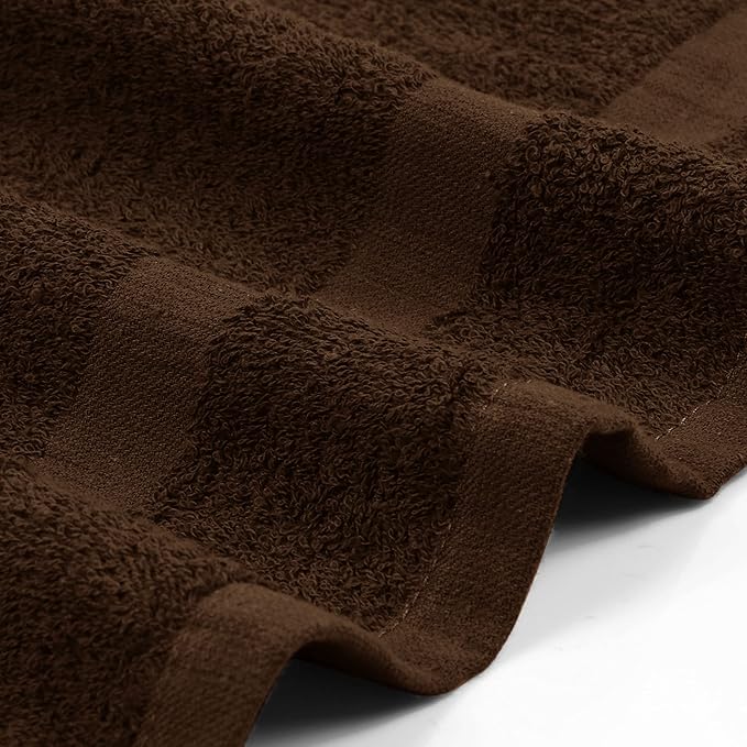 Utopia Towels, Salon Towel, Pack of 24, Not Bleach Proof, 16 by 27 Inches, Highly Absorbent Cotton Towels for Hand, Gym, Beauty, Spa, and Home Hair Care, Dark Brown
