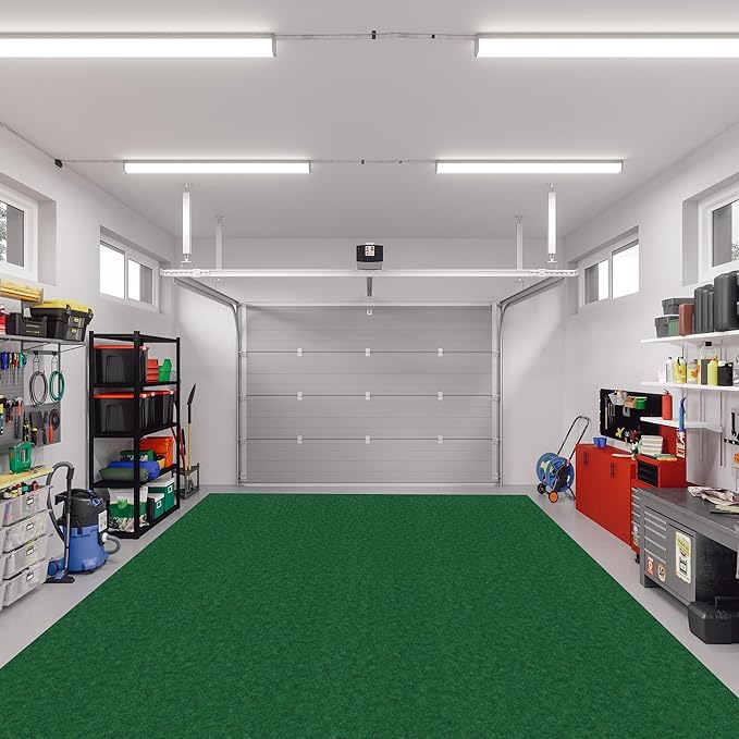 Ottomanson 6'6" x 28' Hallway Runner with Scraper Pile - Extra Durable Non-Slip Rug Mat for Indoor & Outdoor Use - Ideal for Kitchen, Entryway & Garage - High-Traffic Carpet, Green