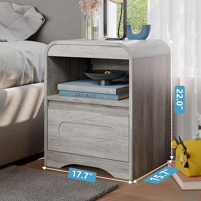 9 Drawer Dresser and Nightstand Sets for Bedroom, 3 Piece Bedroom Set, Wood 9 Drawer Dresser & Night Stand Set of 2, Large Chest of Drawers Modern Storage Cabinet Bedroom Furniture Set, Grey