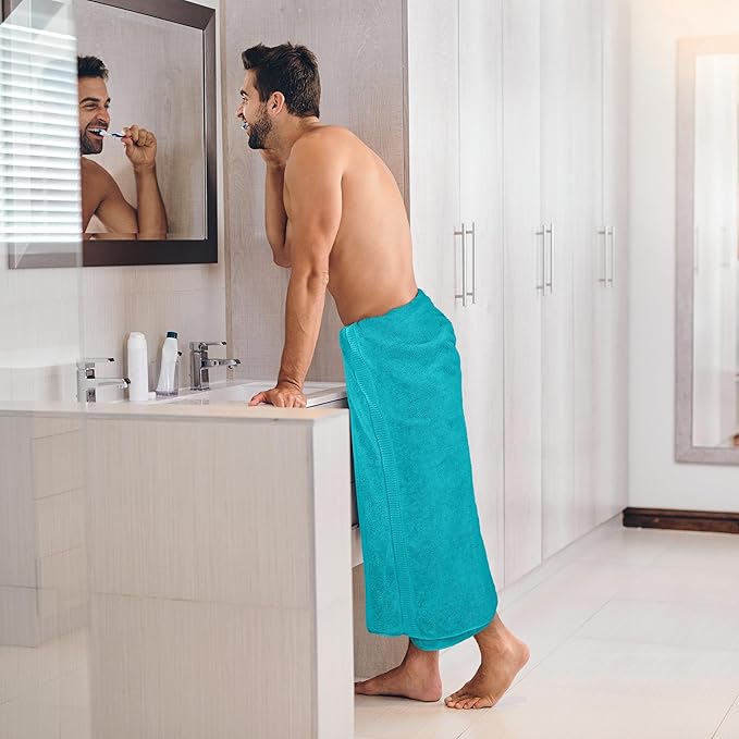 Utopia Towels Luxurious Jumbo Bath Sheet 2 Piece, 600 GSM, 35 by 70 Inches, 100% Ring Spun Cotton, Highly Absorbent and Quick Dry Extra Large Bath Towel, Super Soft Towel, Turquoise