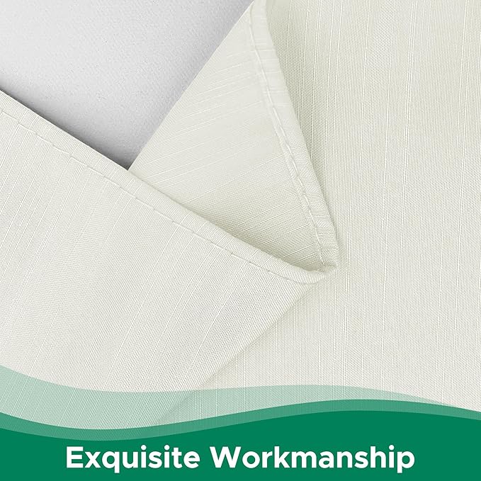 Biscaynebay Wrap Around Bed Skirts for Queen Beds Extra Long Drop of 25", Ivory Elastic Adjustable Elastic Dust Ruffles Easy Fit Wrinkle Resistant Silky Luxurious Fabric Machine Washable