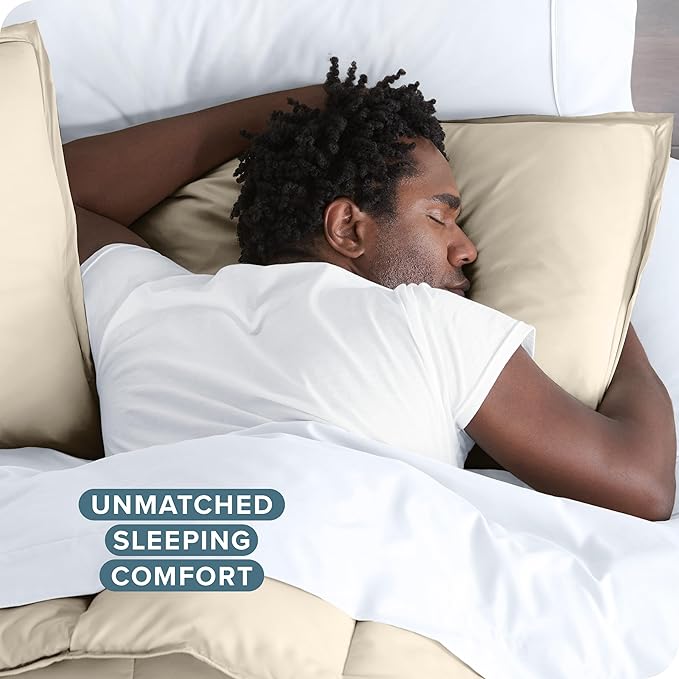 Bare Home Bedding Duvet Cover Full Size - Premium 1800 Super Soft Collection - Lightweight, Cooling - Soft Breathable Bedding Duvet Cover (Full, Sand)