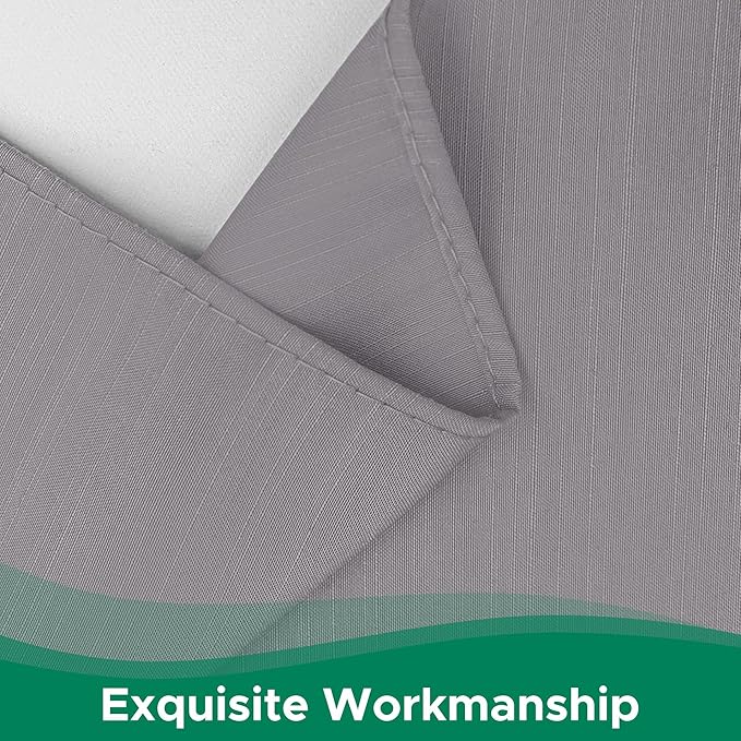 Biscaynebay Wrap Around Bed Skirts for Twin & Twin XL Beds Long Drop of 18", Silver Grey Adjustable Elastic Dust Ruffles Easy Fit Wrinkle Resistant Silky Luxurious Fabric Machine Washable