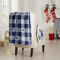 Great Bay Home Decorative Holiday Throw Blanket. Super Soft Fleece Sherpa Holiday Throw Blanket. Hudson Collection (Buffalo Check Lodge)