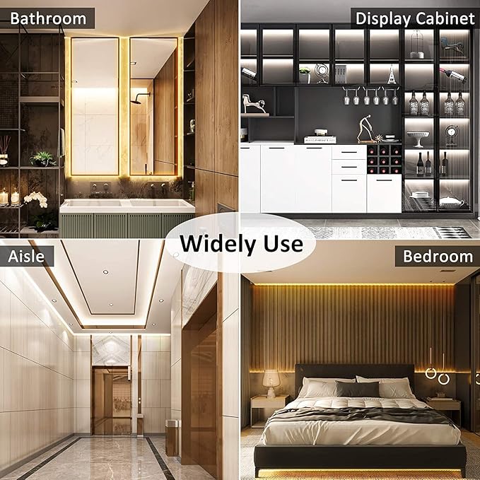 PAUTIX COB LED Strip Light White CCT Tunable 4800LEDs,CRI90+ 24ft/7.5m Dimmable 2700K-6500K 24V LED Tape Light,for Under Cabinet Bedroom Kitchen TV Mirror DIY Lighting(Adapter & Dimmer NOT Included)