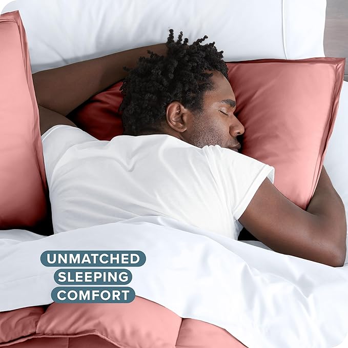 Bare Home Bedding Duvet Cover California King Size - Premium 1800 Super Soft Collection - Lightweight, Cooling - Soft Breathable Bedding Duvet Cover (Cal King, Dusty Rose)