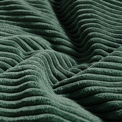 Fancy Homi Set of 2 Dark Green Samll Decorative Throw Pillow Covers 12x12 Inch for Living Room Couch Bed, Boho Farmhouse Forest Green Home Decor, Soft Corss Corduroy Patchwork Textured Cushion Case