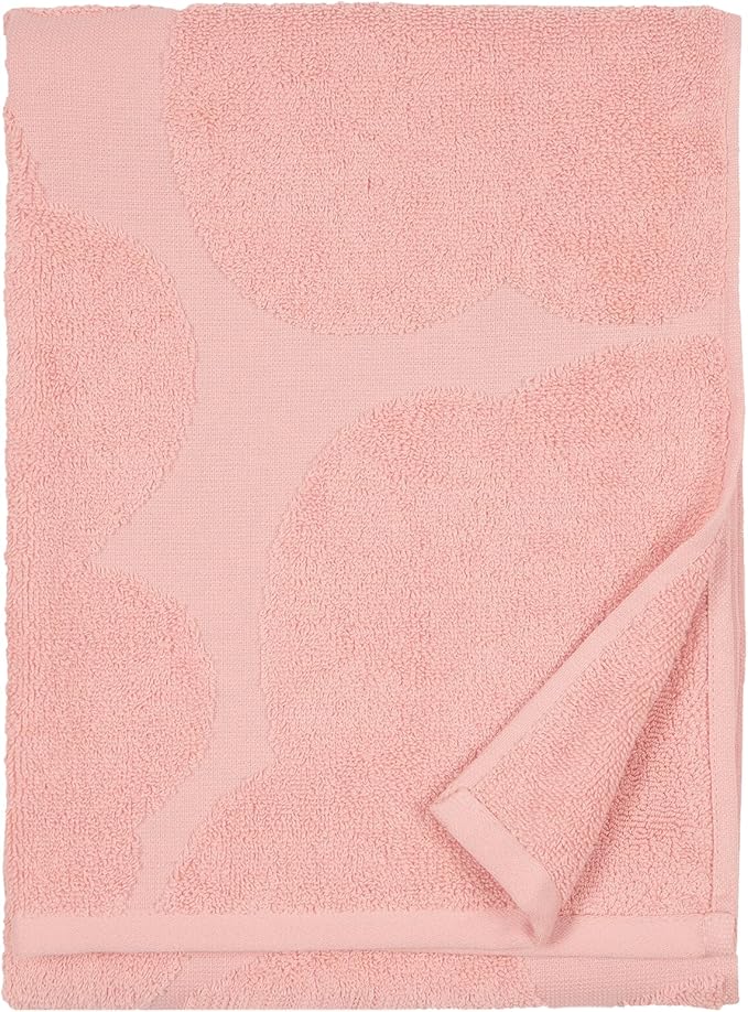 MARIMEKKO Unikko Terry Cotton Hand Towel Floral Patterned Hand Towels - Pink, 28 in x 20 in