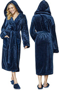 Lotus Linen Plush Robes for Women - Soft Bathrobe, Custom Monogram, Warm Fleece Robe with Pockets