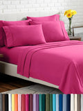 Bare Home Hotel Luxury Twin XL Sheet Set, Extra Soft - 4 Piece Set - Deep Pockets - Easy Fit - Cooling & Breathable - Wrinkle, Fade, Stain Resistant - Includes 2 Pillowcases (Twin XL, Pink)