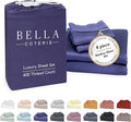 Bella Coterie Luxury Bamboo Viscose Full Size Sheet Set | 100% Organically Grown | Ultra Soft | Cooling for Hot Sleepers | 18" Deep Pocket [Twilight Blue]