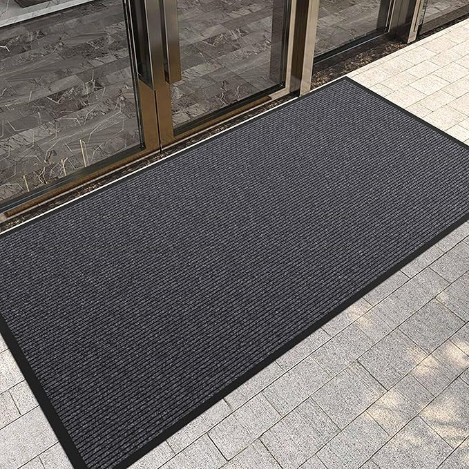 Front Door Mat, 72" x 36" Heavy Duty Indoor Outdoor Doormat, Non-Slip Welcome Mats for Entryway, Rubber Backing Low Profile Commercial Door Mats