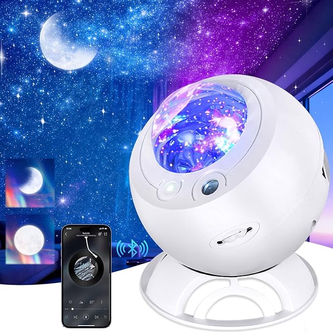 Star Projector,Moon Light,16-Color Aurora Projector Galaxy Projector,Supports USB Storage and Playback,Suitable for Children's bedrooms,Living Room Decoration,Christmas Gifts for Teenagers