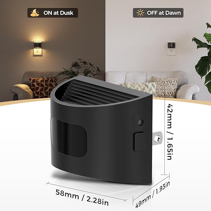 DORESshop LED Night Light[4 Pack], Night Lights Plug into Wall, 3 Mode Plug in Night Light with Motion Sensor, Dusk to Dawn Sensor, Nightlights for Adults, Bedroom, Bathroom, Hallway