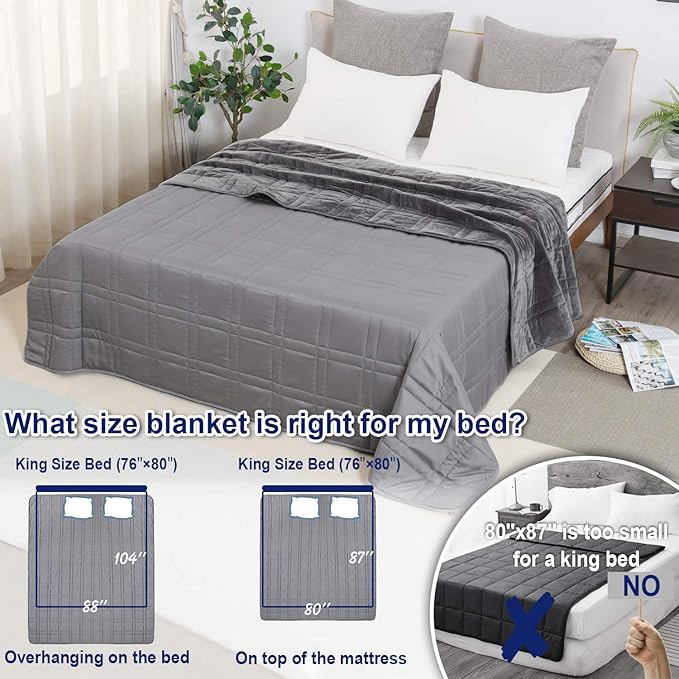 OMYSTYLE Weighted Blanket for Adults, Reversible Tencel/Short Plush Warming & Cooling 2 in 1 All Season Heavy Blanket - Bonus Carry Bag Included