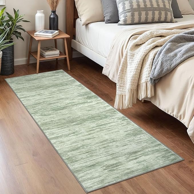 2x5 Modern Abstract Runner Rug for Hallways, Lime Green Super Soft Hallway Decor Kitchen Rugs with Non-Slip, Non-Shedding Washable Rug for Hallways Entryway Bedroom Indoor