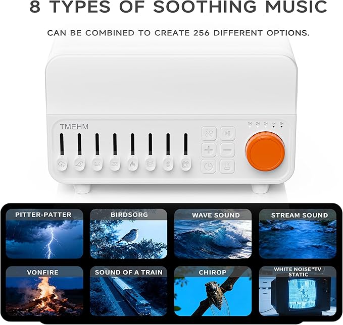 2026 4-in-1 Aroma Essential Oil Diffuser with Bluetooth Speaker Function, Humidifier, 12 Colors Night Light with 8 Nature Sounds, White Noise & Timer for Bedroom, Baby, Adults, and Kids (White)