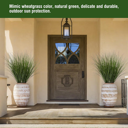 6PCS Fake Plants Artificial Wheat Grass Greenery Plastic Plants Fake Grass Artificial Plants for Outdoor Decor Artificial Grass Plant with Greenery Stems for Indoor Home Decoration 26.4"