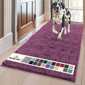 Muddy Mat® | Super Absorbent Door Mat Indoor, Microfiber Quick Dry Chenille Entryway Rug, Non-Slip Front Door Mat, Indoor Mats for Entryway, Machine Washable Pet Rug, Dark Purple 36" x 120"