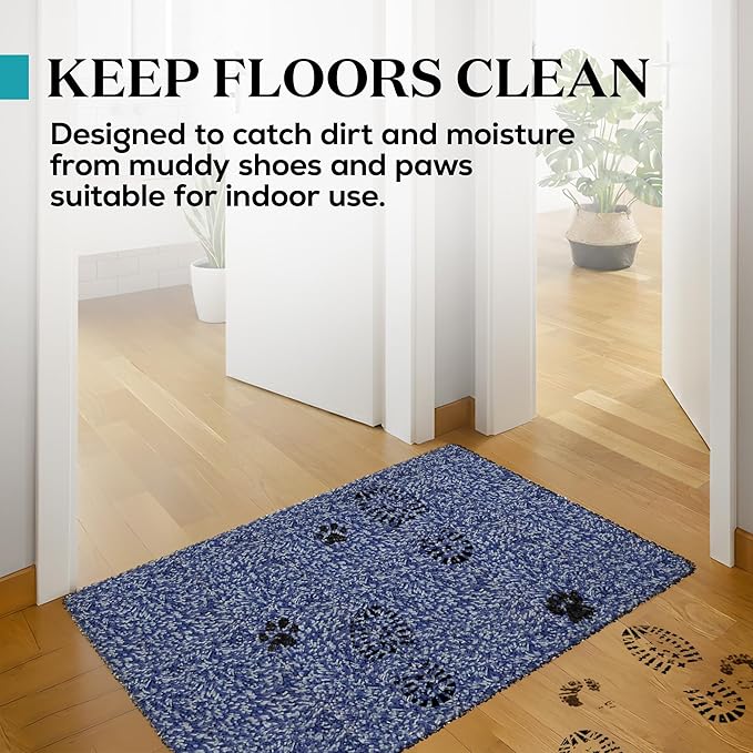 Premium Microfiber Indoor Door Mat – 32"x48" Washable Entry Mat, Non-Slip, Waterproof Backing, Super Absorbent, Low Profile Entryway Doormat for Indoor Entrance