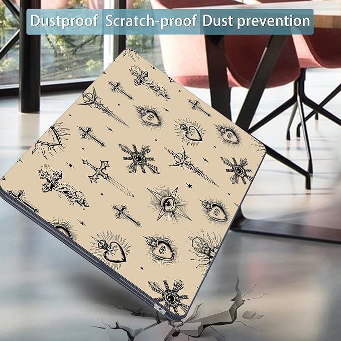 Mektron for 2025 M4 MacBook Air 13.6 Inch A3240 Case Fits 2023 A2681 M2 2024 A3113 M3 Chip with Liquid Retina Display Touch ID, Printed Plastic Hard Shell Cover for MacBook Air 13.6", Evil Eye