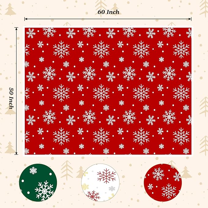 Touchat Red Sherpa Christmas Throw Blanket, Fuzzy Fluffy Soft Cozy Blanket, Fleece Flannel Plush Microfiber Blanket for Couch Bed Sofa (50" X 60",Red Snowflake)