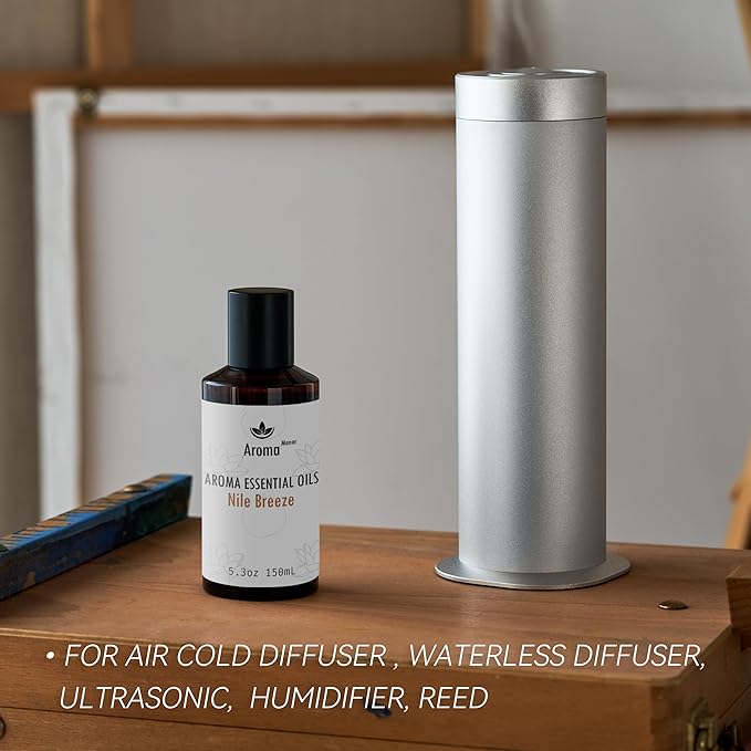 Aroma Essential Oil Blend - Nile Breeze - Hotel Fragrance Oil for Aromatherapy Diffuser Machine, Citrus Jasmine & Cedarwood, Elevate Large Room with Air Fresheners - 5.3fl oz