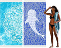 2 Pack Turkish Beach Towel Quick Dry Absorbent Cotton Lightweight Thin Bathroom Bath Pool Swim Towels Extra Large Oversized Sand Free Beach Accessories Essentials Stuff Cloud Adults Gift