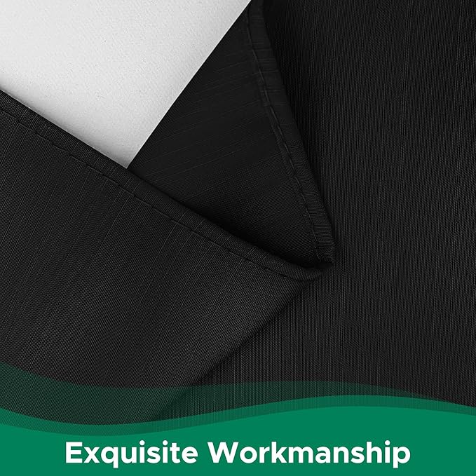 Biscaynebay Wrap Around Bed Skirts for King & Cal King Beds 11" Short Drop, Black Adjustable Elastic Dust Ruffles Easy Fit Wrinkle Resistant Silky Luxurious Fabric Machine Washable