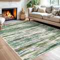 5x7 Modern Abstract Area Rug for Bedroom, Green Grey Multi Large Green Grey Multi Super Soft Washable Rug, Non-Slip Non-Shedding Rugs for Living Room, Indoor Door Mat for Nursery Home Décor