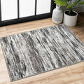2x3 Modern Abstract Rug for Entryway, Grey Brown Super Soft Small Area Rug, Washable Non-Slip Kitchen Rugs, Low-Pile Mat for Kitchen, Bedside, Indoor Door Mat
