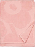 MARIMEKKO Unikko Terry Cotton Bath Towel (Pink) – Floral Patterned Bath Towels – 59 in x 28 in