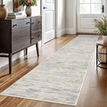 2x10 Modern Abstract Runner Rug for Hallways, Gray Beige Neutral Multi Super Soft Hallway Decor Kitchen Rugs with Non-Slip, Non-Shedding Washable Rug for Hallways Entryway Laundry Indoor