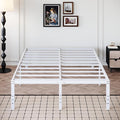 18 Inch California King Bed Frames Heavy Duty Metal Platform No Box Spring Needed, Maximum Storage, Easy to Assembly, Noise Free, White
