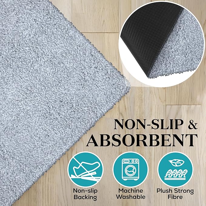 Premium Microfiber Indoor Door Mat – 36"x72" Washable Entry Mat, Non-Slip, Waterproof Backing, Super Absorbent, Low Profile Entryway Doormat for Indoor Entrance