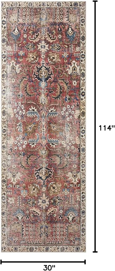 Loloi Chris Loves Julia Jules Collection JUL-01 Merlot/Multi 2'-6'' x 9'-6'', .13" Pile Height, Runner Rug