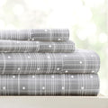 Linen Market Double-Brushed Patterned Microfiber Queen Sheet Set 4 Piece – Oeko-TEX Certified Ultra Soft & Wrinkle-Free - 16" Deep Pocket Sheets - Easy Care Queen Size - Polka Dot Gray